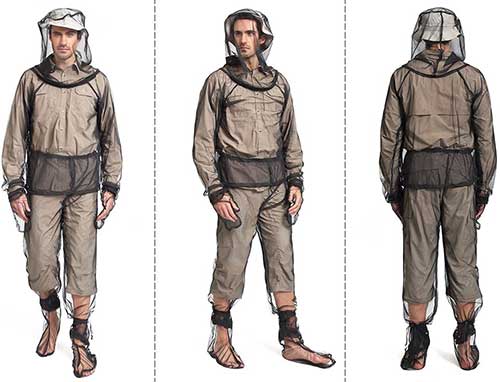 no-see-um and mosquito repellent bug suit with hood and jacket