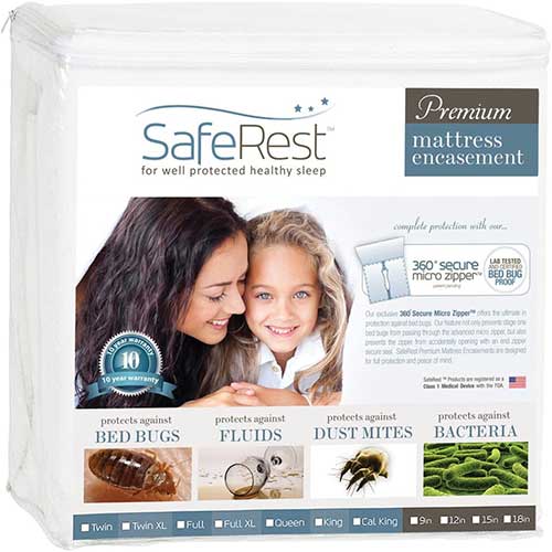 saferest zipper mattress encasement for bed bugs